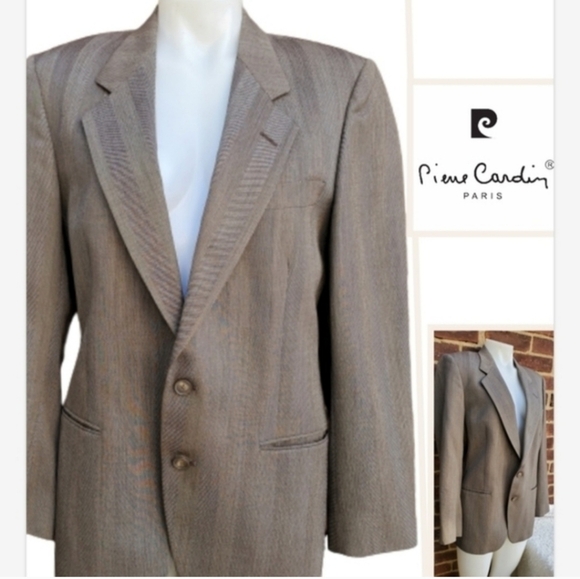 Pierre Cardin Vintage‎ Herringbone blazer 35R S - Picture 2 of 11